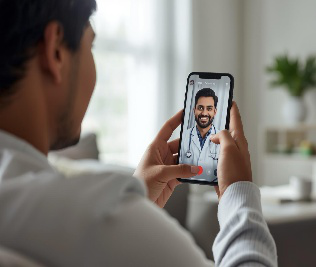 Atendimento de saúde digital pelo celular